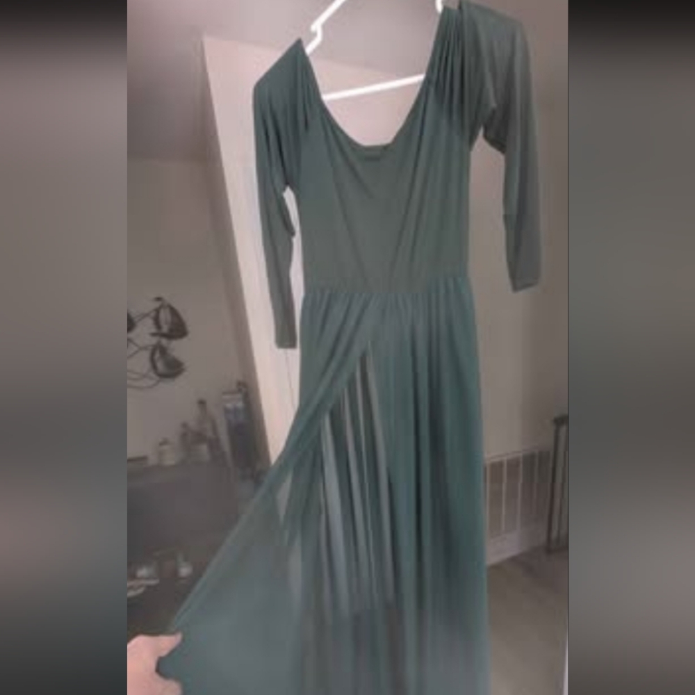 Women's Long Sleeve Maternity Photoshoot Dress
